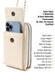 Cream Shk312 Faux Leather 4 Compartments, Chain, Phone Holder and Shoulder Bag - 6