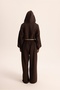 Olin Waist Detail Coffee Hooded Crop Tracksuit Set - 5