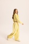 Olin Waist Detail Yellow Hooded Crop Tracksuit Set - 4