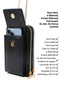 Black Shk312 Faux Leather 4 Compartments, Chain, Phone Holder and Shoulder Bag - 5