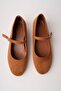 Berny Hidden Heeled Leather Single Strap Women's Ballerinas - 3