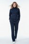 Women's Modal Fabric Tracksuit with Snap Fasteners and Zipper Pocket Detail