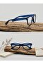 Modica Navy Blue Patterned Wayfarer Unisex Blue Light Protection Glasses Unisex Women Men - 2