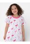 Girls’ Nightdress – Flamingo Print Sleep Tee Dress - 3
