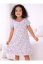 Girls’ Nightdress – Floral Print Sleep Tee Dress - 2