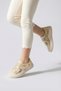 Girls' Sports Shoes with Velcro, Glittery, Flexible Sole, Closed Front, Easy to Wear Sneaker