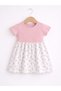 Infant Girls Drop Needle Dress with Floral Skirt (Small Embroidery Detail - 2