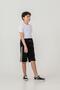 Boys' Shorts with Double Striped Piping on the Sides and Left Pocket Cover with Print - 3