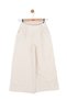 8-14 Years Old Girls' Cream Shirt T-Shirt Pants Cotton 3-Piece Set - 6