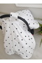 Heart-shaped stroller cover, double-layered, zippered, 100% cotton, i plus baby - 4