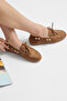 Women's Tan Comfortable Fit Beaded Detailed Daily Ballerinas - 2