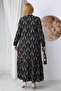 Plus Size Glittery Skirt Pleated Dress - 7