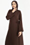 Silve Dubai Silk Abaya Brown -1012 - 5
