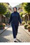 Women's Islamic Clothing Crew Neck Tunic with Side Slits Top and Bottom Set - 3