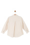 8-14 Years Old Girls' Cream Shirt T-Shirt Pants Cotton 3-Piece Set - 4