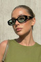 Geranyum Black Uv400 Protected Ultra Light Women's Sunglasses - 2
