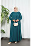 Yakadan Pleated Half Mevlana Ferace Mint Green Hnt7063 - 6