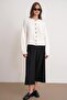 Mixray Buttoned Ribbed Knit Cardigan - 2