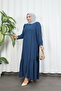 Ferace with Gathered Skirt and Sleeves Indigo Hnt 7057 - 4