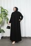 Yakadan Pleated Half Mevlana Ferace Black Hnt7063 - 4