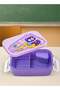 750ml Kids Lunch Box with 4 Compartments, Bento Box with Spoon for Kids & Toddlers Purple