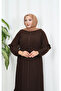 Ferace with Ruffles on Skirt and Sleeves, Bitter Brown Hnt7129 - 8