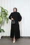 Skirt and Sleeves Gathered Ferace Black Hnt7057 - 4