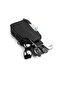 حقيبة كتف صغيرة بحزام مقاوم للماء ومنفذ شحن USB باللون الأسود - 3