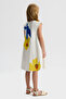 Girl's Marge Dress 4-8 Years Ecru-Yellow - 3