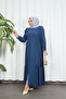 Ferace with Gathered Skirt and Sleeves Indigo Hnt 7057 - 6
