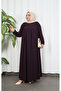 Yakadan Pleated Half Mevlana Ferace Mürdüm Hnt7063 - 5