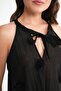 Mixray V-Neck Lace-Up Flounce Blouse - 6