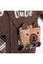 Baby Boy Leo Plaid Detailed Premium Jumpsuit with Bag - 5