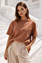 Women's Yavru Ağzı Premium Modal Fabric Oversize T-Shirt - 5
