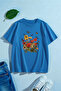 Unisex Colorful Flowers Printed Design Tshirt