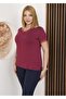 Plus Size V-Neck Lace Detail Blouse - 6