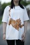 Wild Leon Stone Detailed Leopard Print Oversized T-Shirt