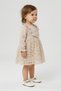 Baby Girl Laced Long Sleeve Muslin Dress Pink