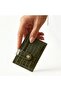 Women's Snap Fastener Shiny Crocodile Patterned Faux Leather Card Holder 7X11Cm