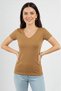 Women's Short Sleeve V-Neck Body Mink - 3