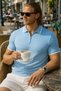 Baby Boy Blue Striped Knitwear T-Shirt – Slim Fit – Casual & Stylish Wear