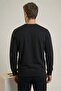 Men's Relax Fit Comfortable Cut Cotton Soft Textured Plain Pique Long Sleeve Crew Neck Sweatshirt - 6