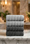 Wavy 4-Piece Hand and Face Towel Set - 100% Cotton |   Modern, Stylish and Luxurious Series 50X90 cm - 2