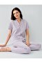 Women's 100% Cotton Short-Sleeve Button-Down Shirt Pajama Set