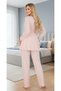 New Season Powder Long Sleeve Elegant Lace Detailed Special Design Maternity Pajama Set - 5