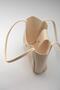 Cream Faux Leather Large Volume Shoulder Bag with Snap Fasteners - 3
