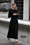 Label Detailed Basic Modest Women's Jersey Dress 3156 – Special Series - 2