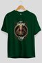 Freya Front Printed Green Oversize T-Shirt Men's Women's Cotton Crew Neck T-Shirt