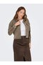 Women's Brown Onlanlie-Animal L/S Jacket Cc Pnt Jean Jacket 15356125-Woodsmoke - 3