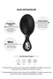 Mini Detangler Detangling Hair Brush Black - 3